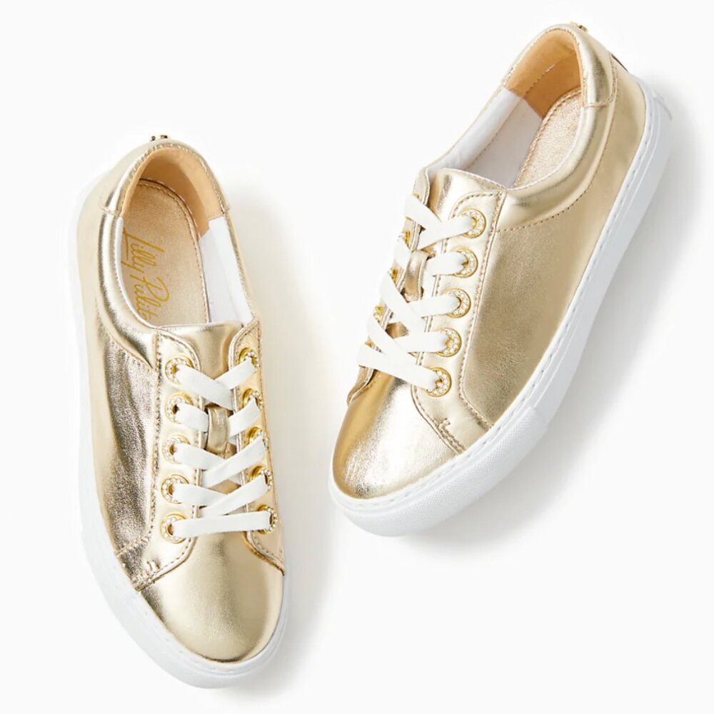 Lilly Pulitzer Lux Hallie Sneaker - Gold